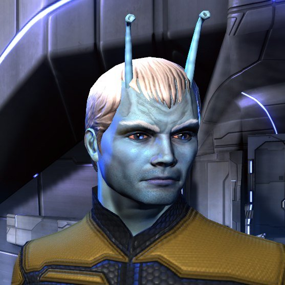 Andorian male in Star Trek Online.