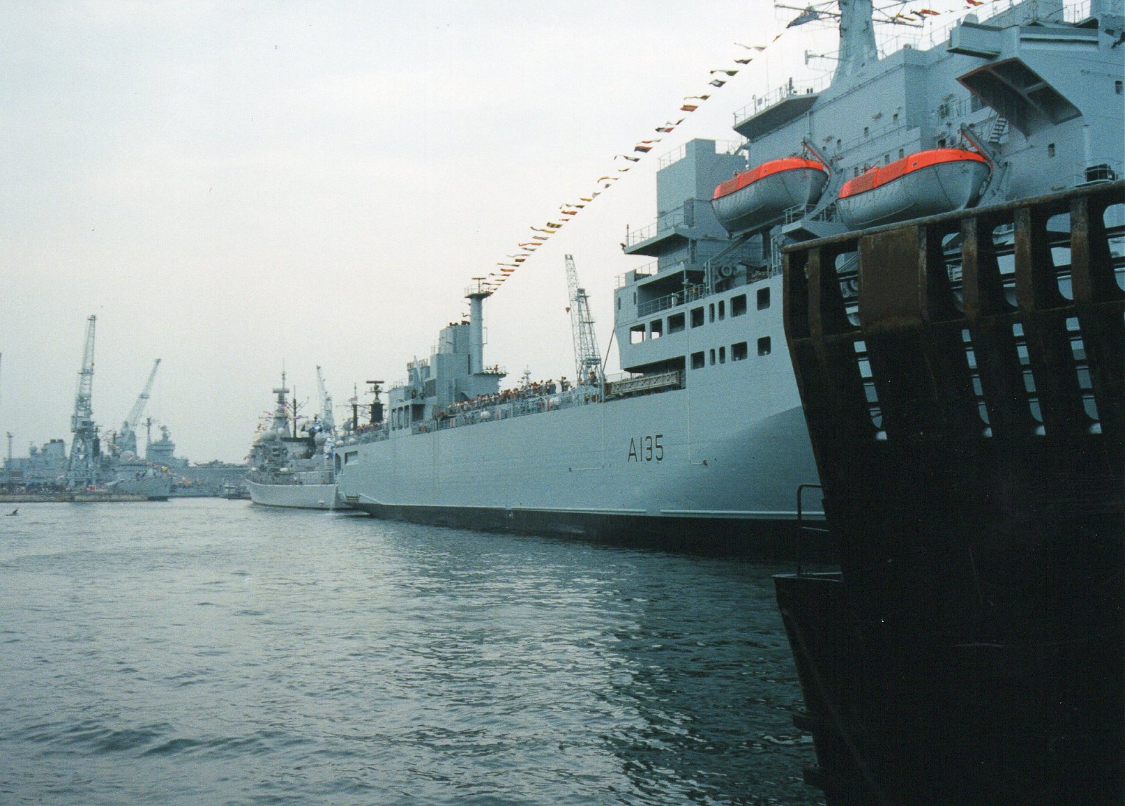 RFA Argus, primary casualty reception ship, Portsmouth 2001.