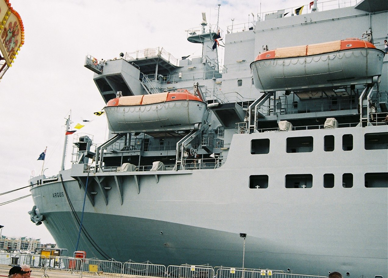 RFA Argus, primary casualty reception ship, Portsmouth 2010.