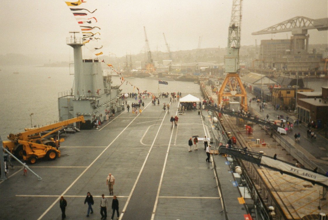 RFA Argus, primary casualty reception ship, Plymouth 1997.