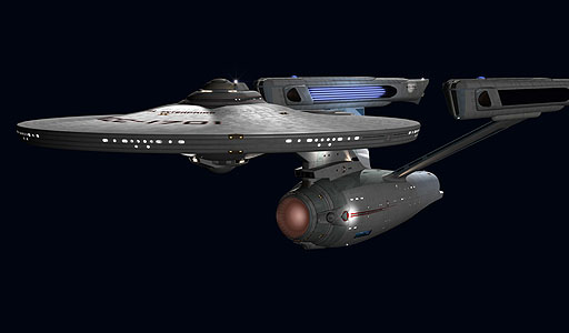 U.S.S. Enterprise post-refit as rendered in C.G.I. by Foundation Imaging.