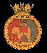 Badge of HMS Coventry, adopted by U.S.S. Coventry.