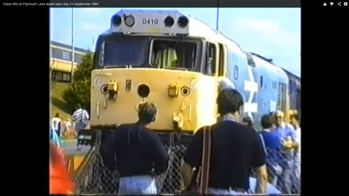 Laira open day September 1992 with me in the cab and my late Father clearly visible. 