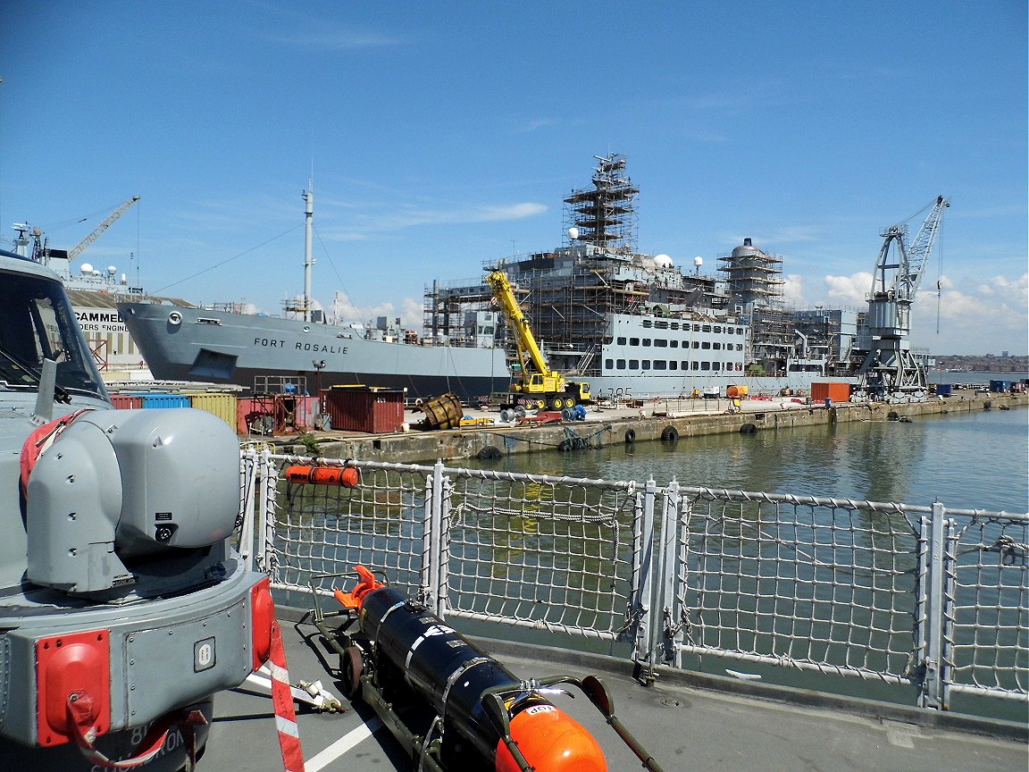 A385 RFA Fort Rosalie at Cammell Laird shipyard 26 May 2013.