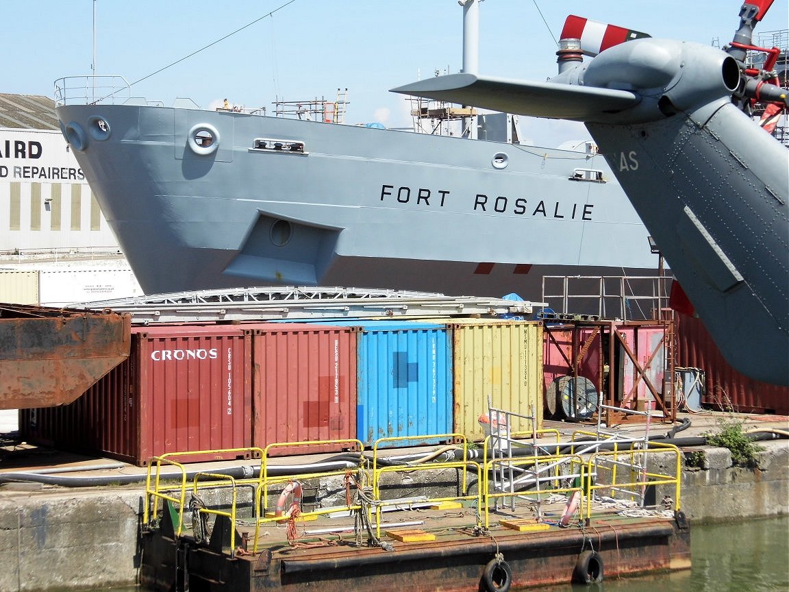A385 RFA Fort Rosalie at Cammell Laird shipyard 26 May 2013.