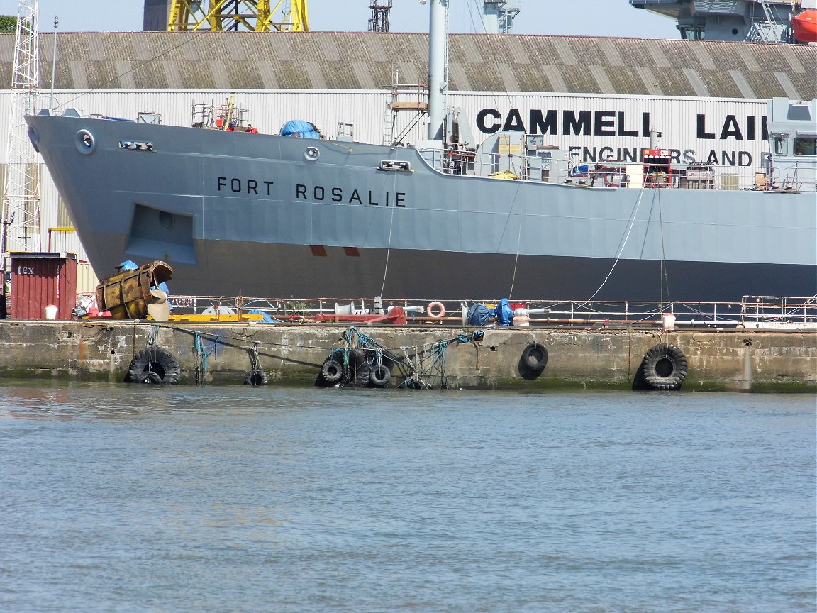 A385 RFA Fort Rosalie at Cammell Laird shipyard 26 May 2013.