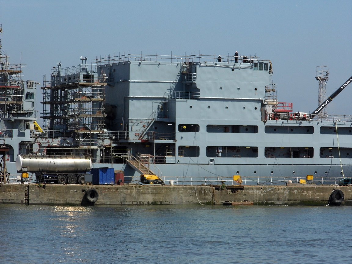 A385 RFA Fort Rosalie at Cammell Laird shipyard 26 May 2013.