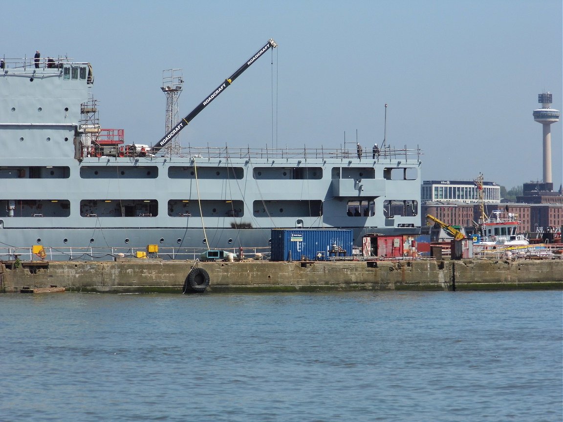 A385 RFA Fort Rosalie at Cammell Laird shipyard 26 May 2013.