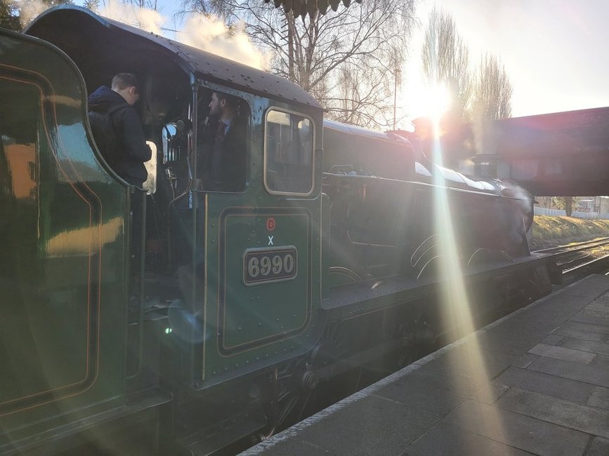 Smokebox number of 60008 Dwight D. Eisenhower, Sat 28/12/2013. 