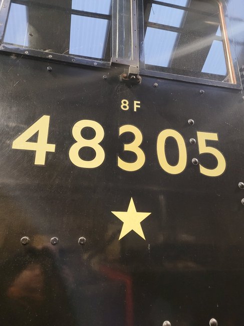 Papyrus nameplate for the record breaking A3 2750 which did 108 mph, Sat 28/12/2013. 