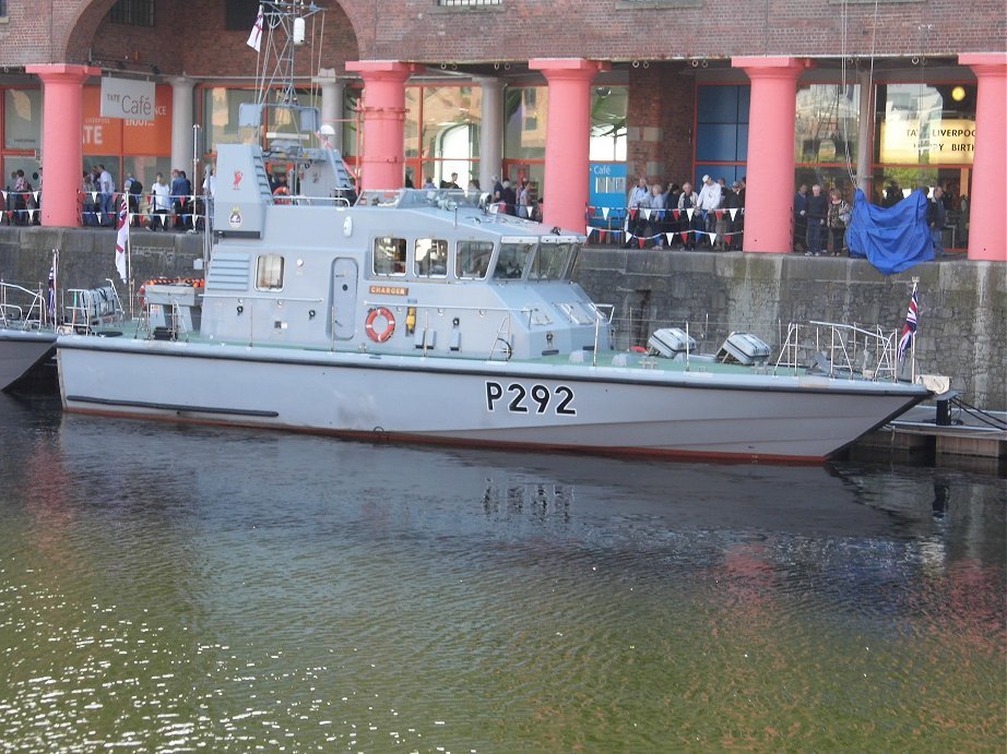 Explorer class coastal training patrol craft H.M.S. Charger at Liverpool Alberts Docks, May 26th 2013