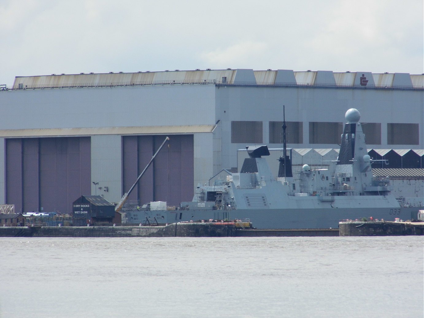 Type 45 destroyer H.M.S. Dauntless D33 at Cammell Laird, Liverpool 26 June 2021