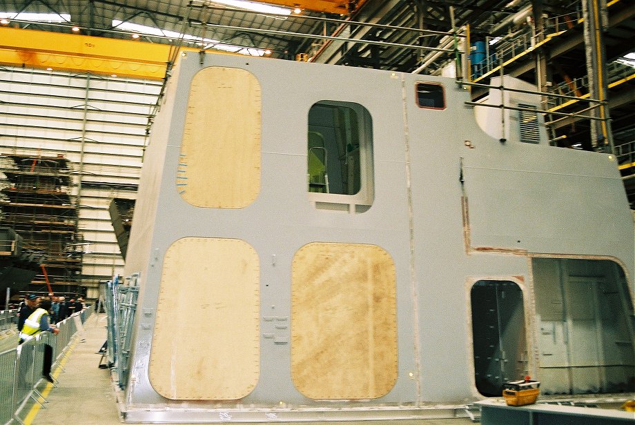 Second Type 45 destroyer, HMS Dauntless, under construction at BAE Systems, Portsmouth Navy Days 2005