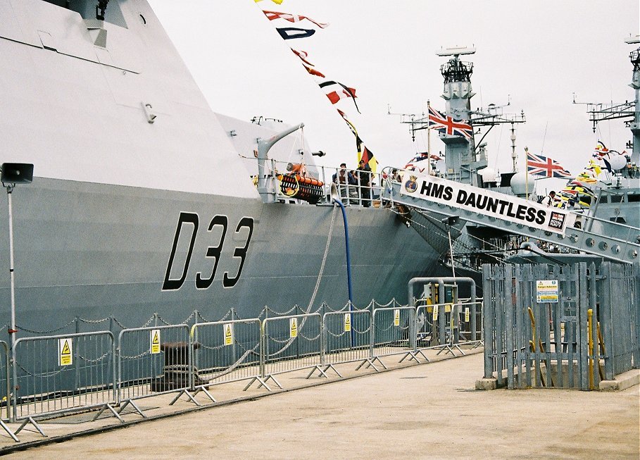 Type 45 destroyer H.M.S. Dauntless at Portsmouth Navy Days 2010