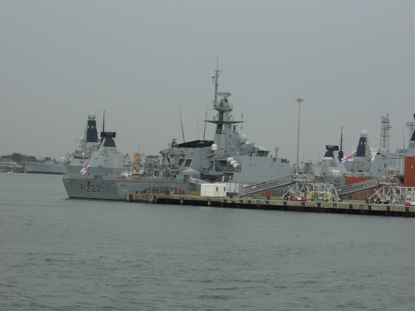 River class offshore patrol vessel H.M.S. Forth at Portsmouth Naval Base 23 April 2019