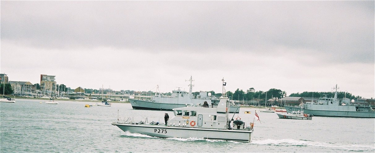 Tracker class coastal training patrol craft H.M.S. Raider at Portsmouth Navy Days 2005