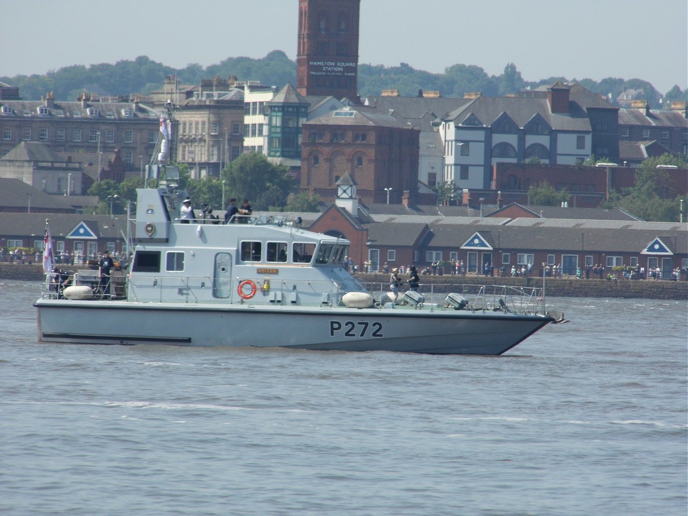 Explorer class coastal training patrol craft H.M.S. Smiter at Liverpool, May 28th 2018