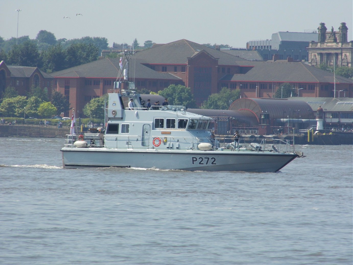 Explorer class coastal training patrol craft H.M.S. Smiter at Liverpool, May 28th 2018