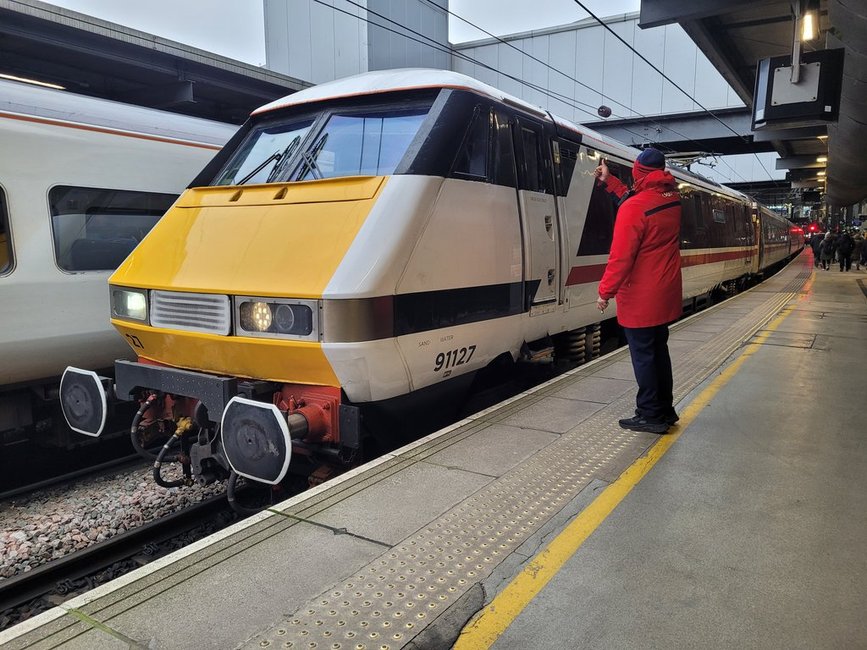 Cab of 60008 Dwight D. Eisenhower, Sat 28/12/2013. 