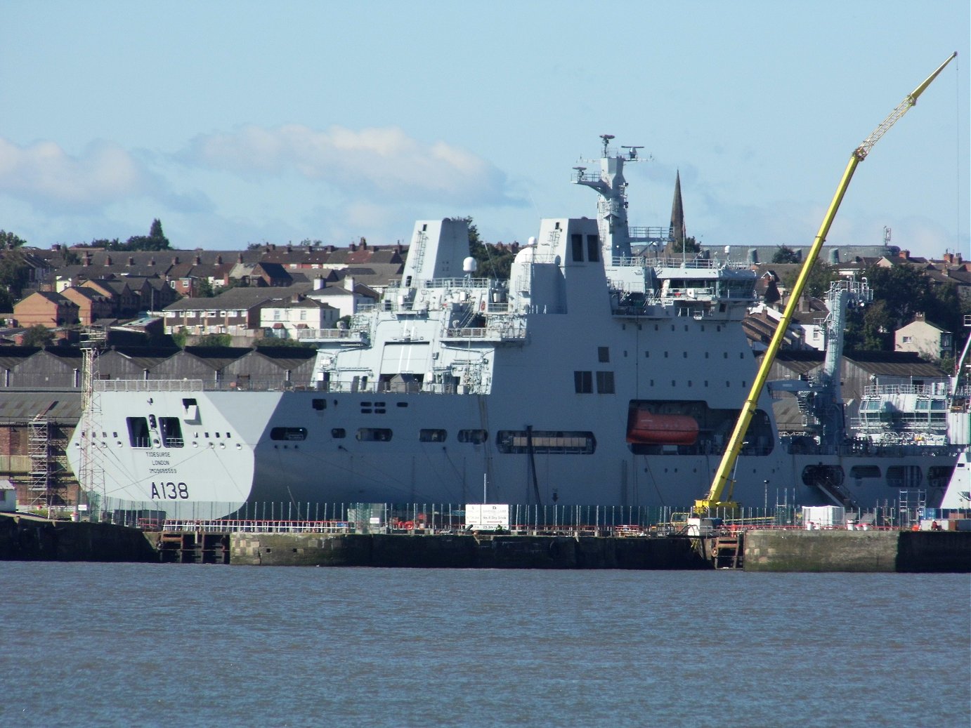 A138 RFA Tide Surge at Cammell Laird shipyard 30 August 2020.