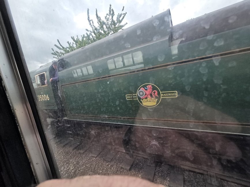 Nameplate of SR Battpo of Britain 34109, Sat 28/12/2013.