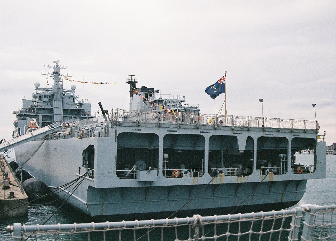 RFA Argus, primary casualty reception ship, Portsmouth 2010.