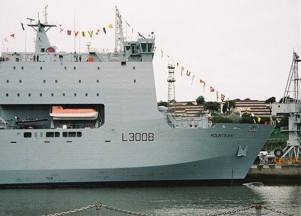 L3008 RFA Mounts Bay at Plymouth Navy Days 2009.