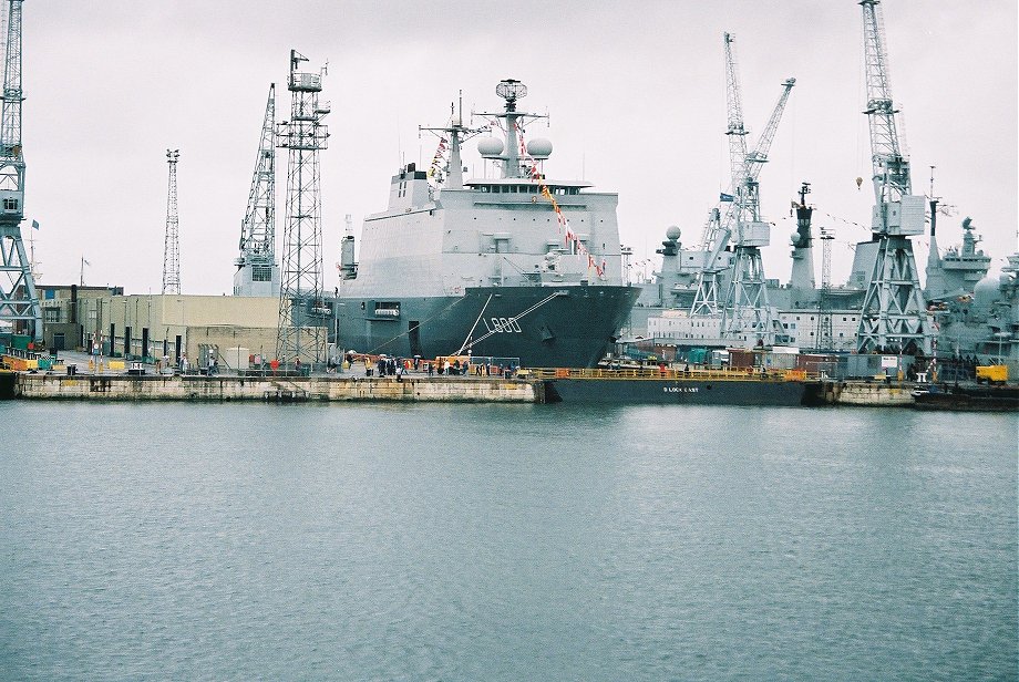 L800 HMLMS Rotterdam, Rotterdam class Landing Platform Dock (LPD), Trafalgar 200, Portsmouth 2005. 