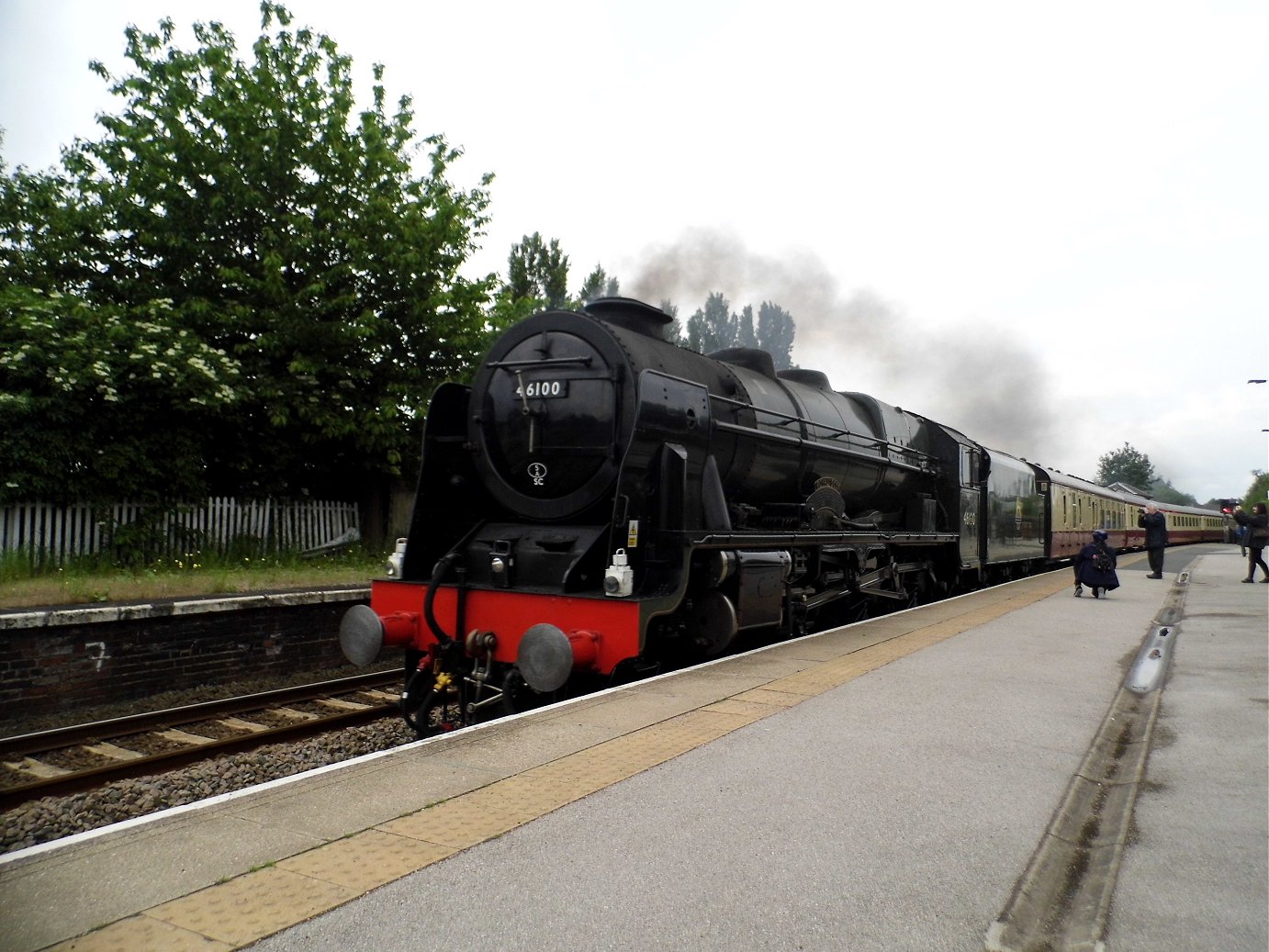 46100 Royal Scot on the Referendum Express, Castleford. Tuesday 14/6/2016. 