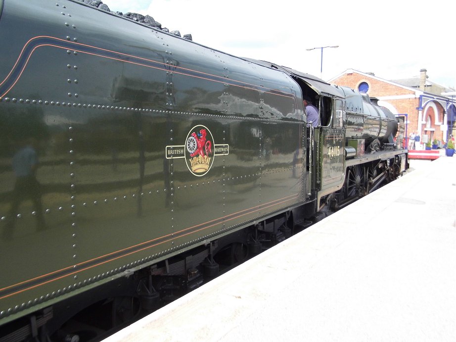 46115 Scots Guardsman on the Scarborough Spa Express, Wed 31/7/2013. 