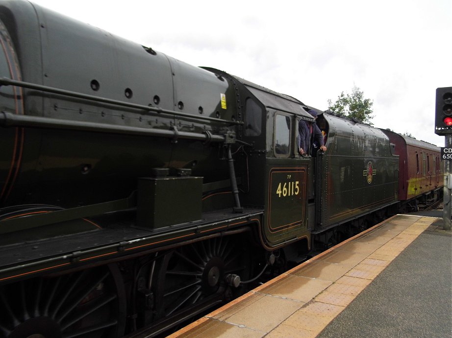 46115 Scots Guardsman on the Scarborough Spa Express, Wed 31/7/2013. 