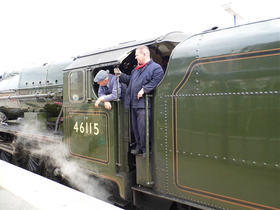 46115 Scots Guardsman on the Scarborough Spa Express, Wed 31/7/2013. 