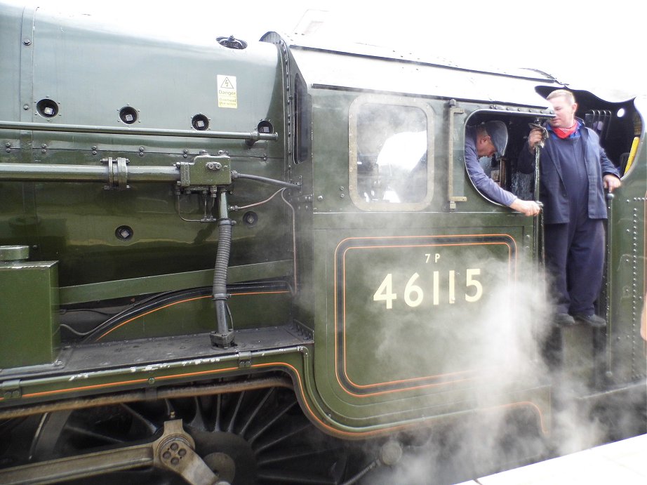 46115 Scots Guardsman on the Scarborough Spa Express, Wed 31/7/2013. 