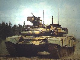 Soviet T-90 main battle tank.